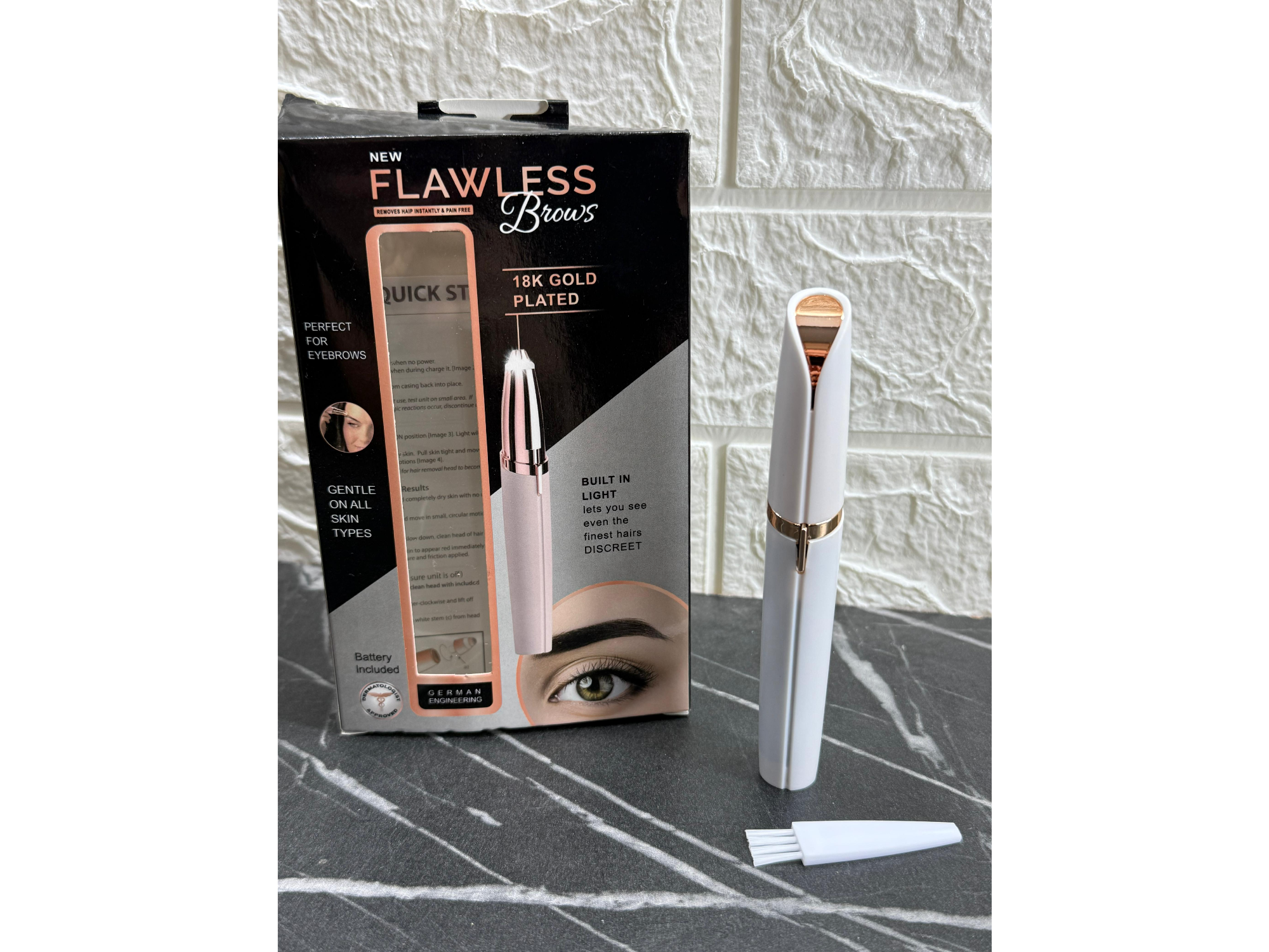 Lapiz perfilador y depilador de cejas