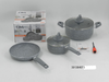 Juego de ollas de aluminio antiadherente 5 piezas