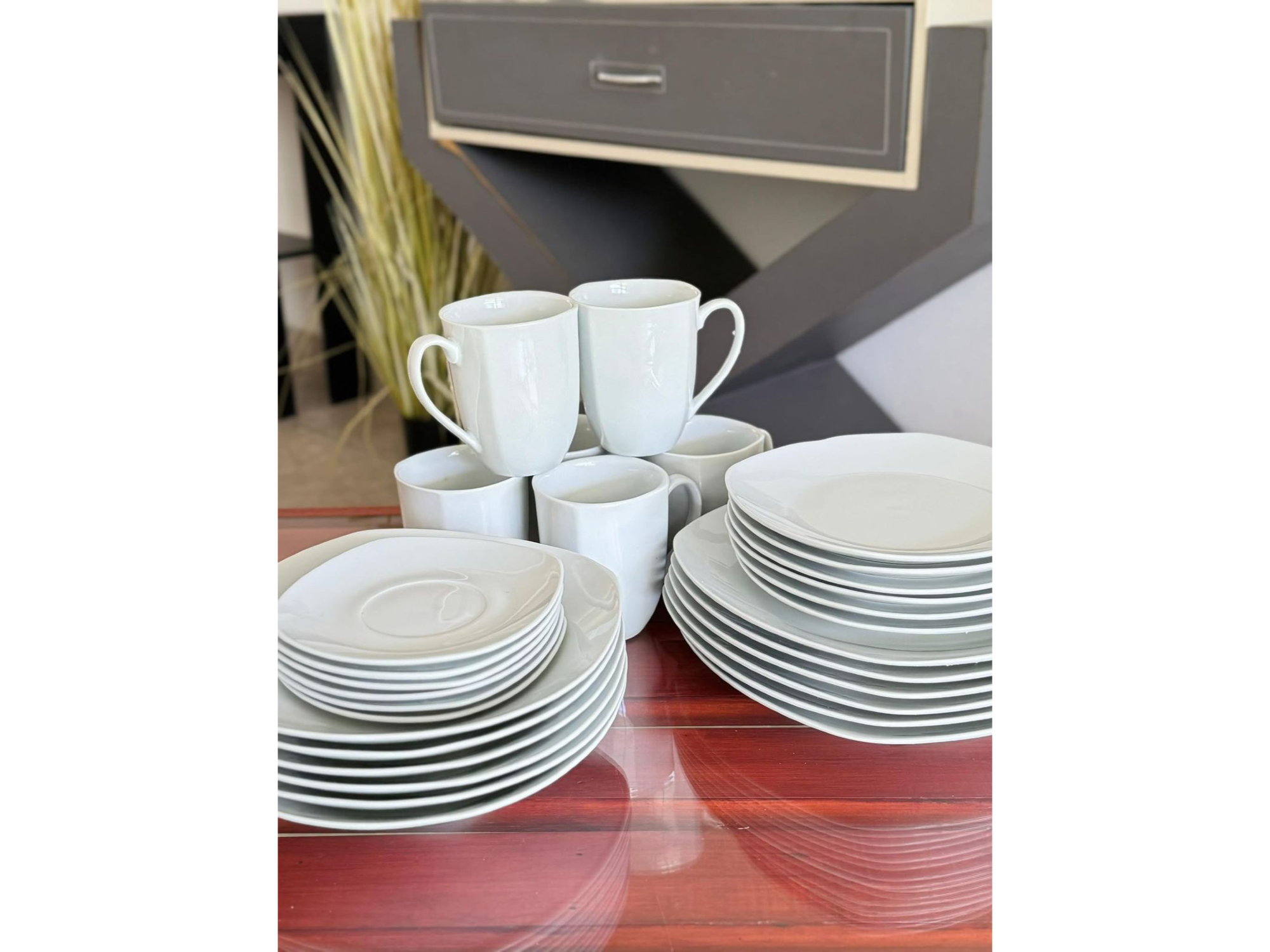 Juego de vajilla Lisa blanca 30 piezas