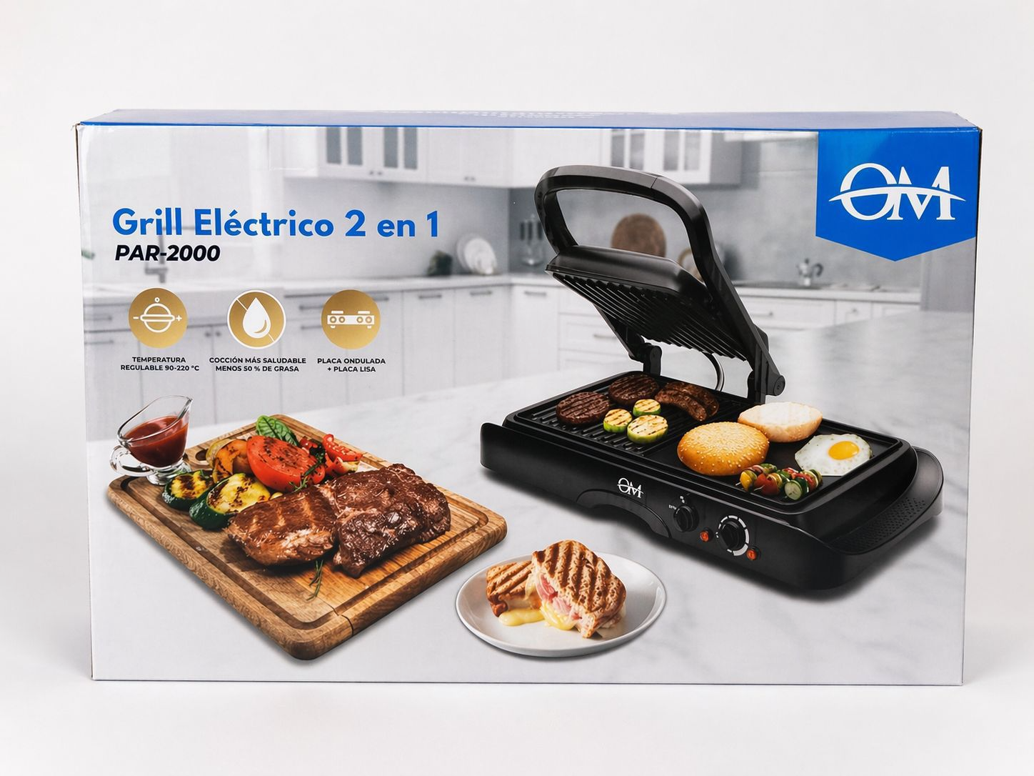 Grill eléctrico 2 en 1