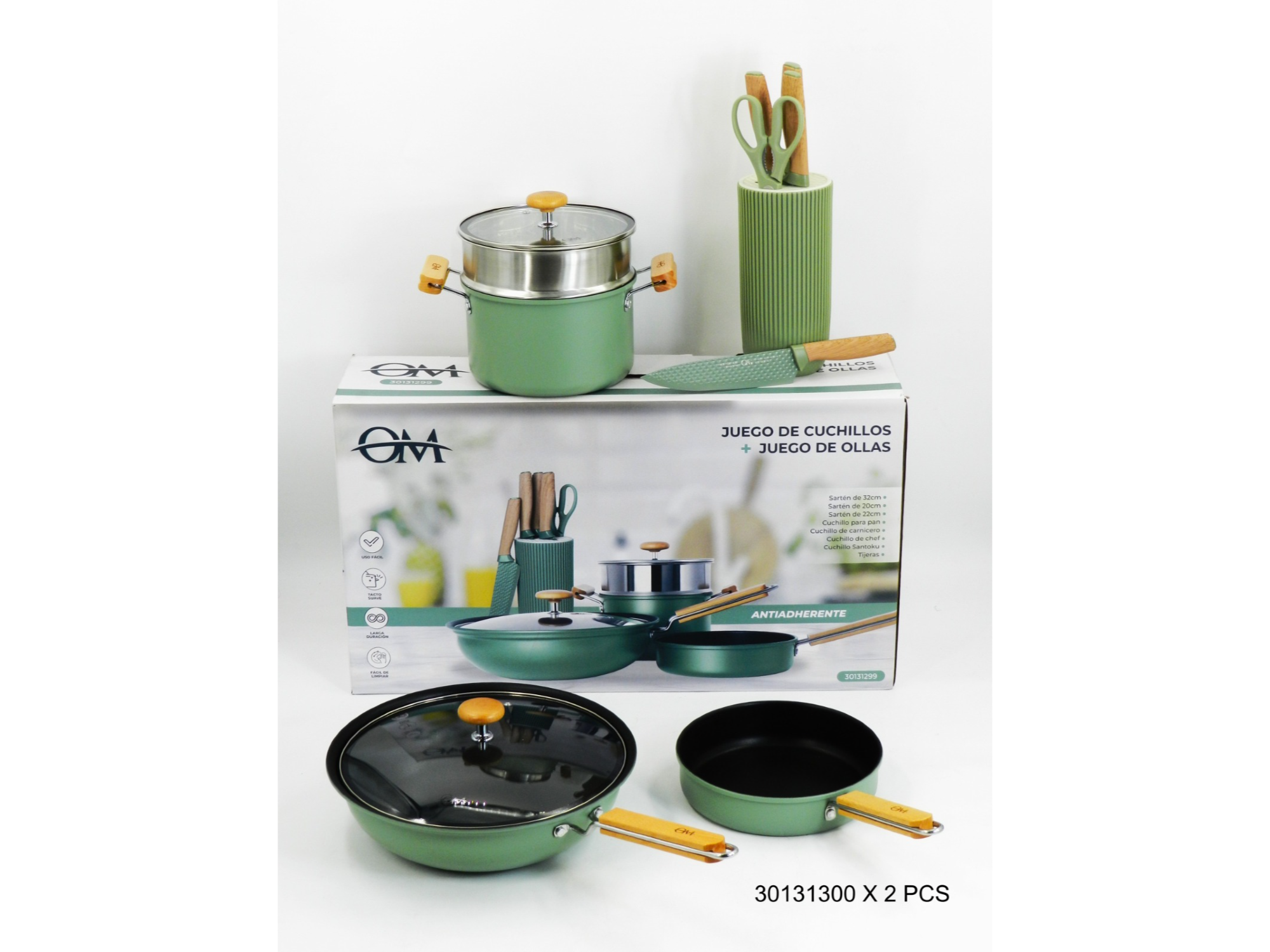 Set de cocina Om + cuchillos