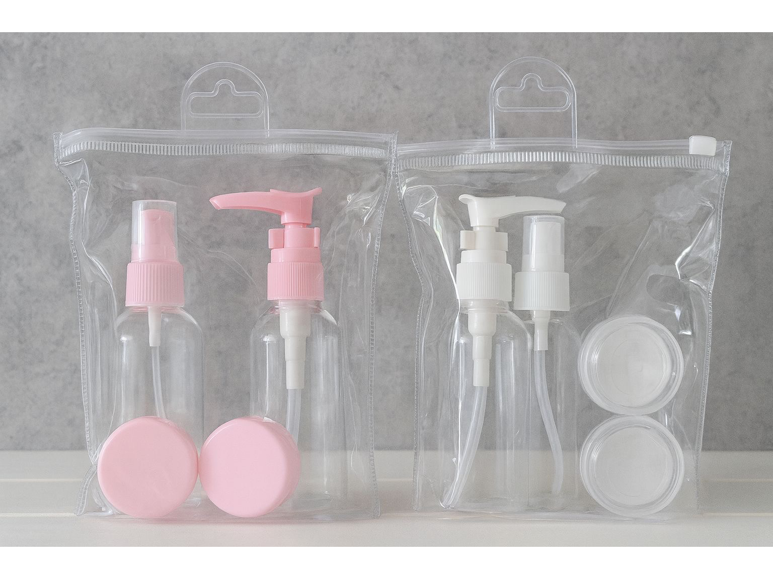 Set de botellas de viaje reutilizables