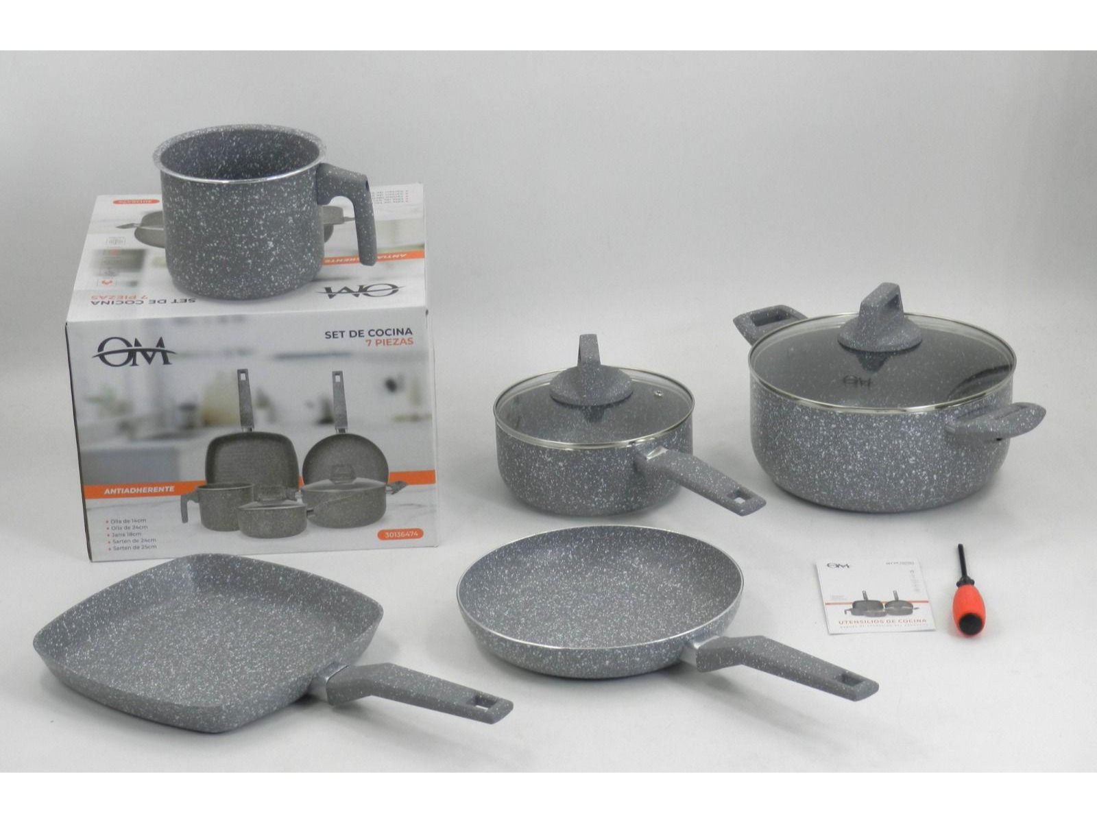 Set de cocina OM de 7 piezas