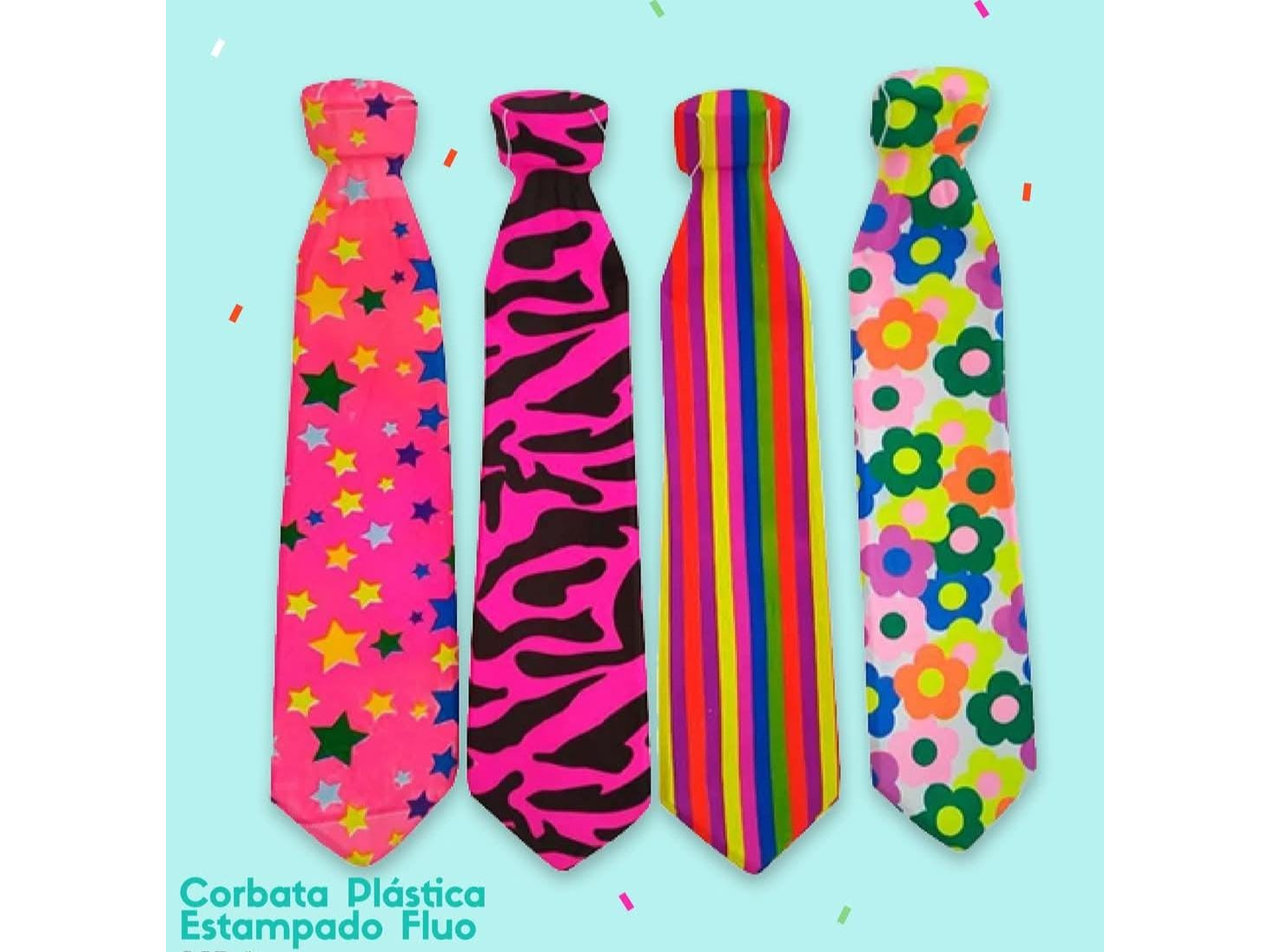 Corbata plástica fluor