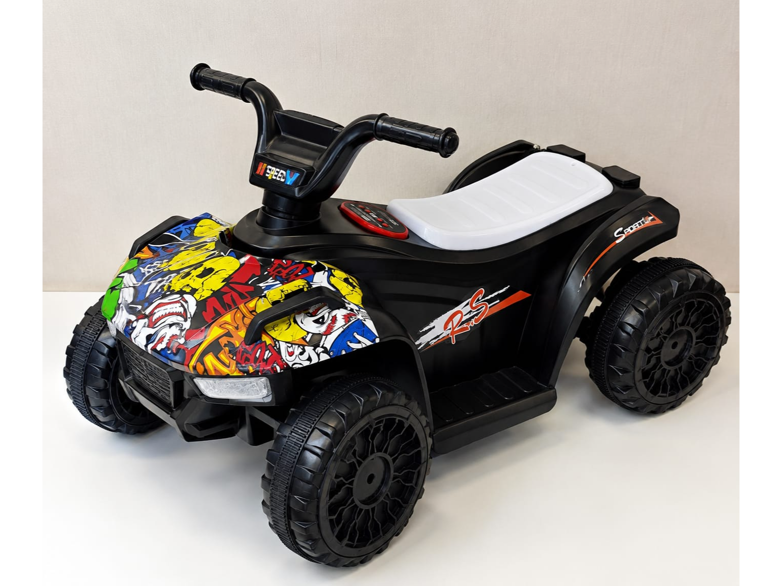 🛞⚡ CUATRICICLO INFANTIL GRAFFITI A BATERIA CON LUZ Y SONIDO 6V⚡