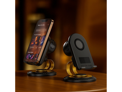 Soporte con parlante estilo retro