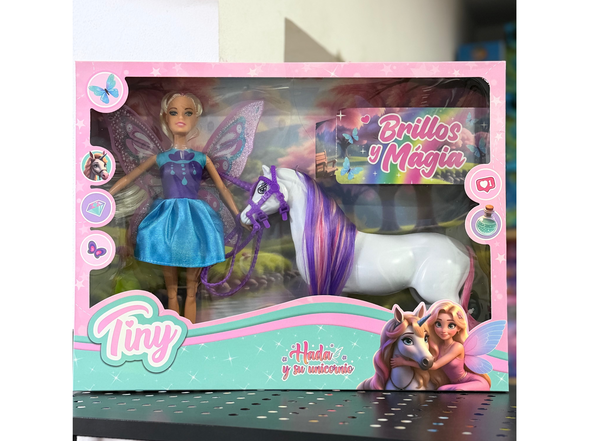 🦄 Muñeca Tiny Hada y su unicornio