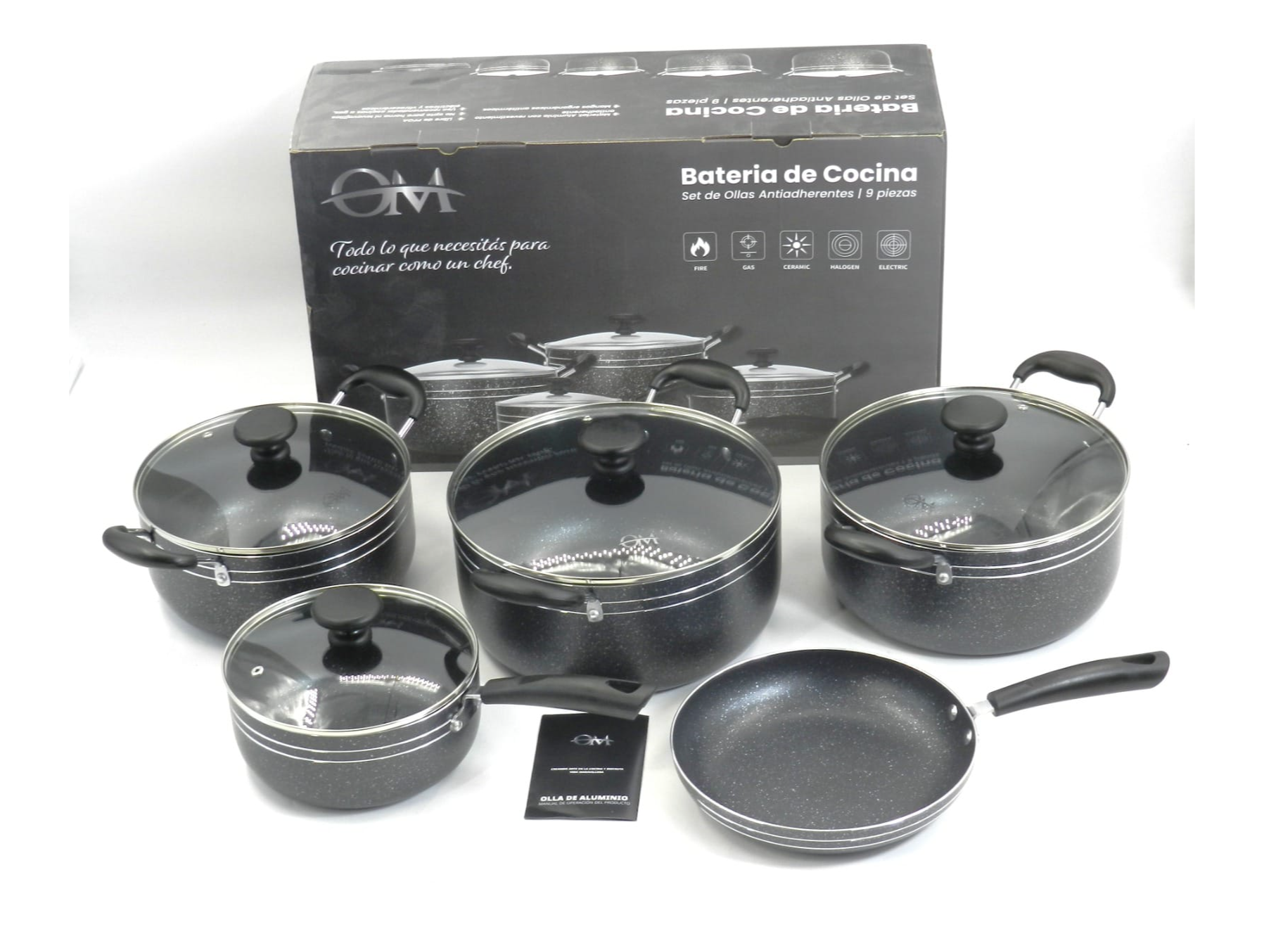 Batería de cocina Om 9 piezas