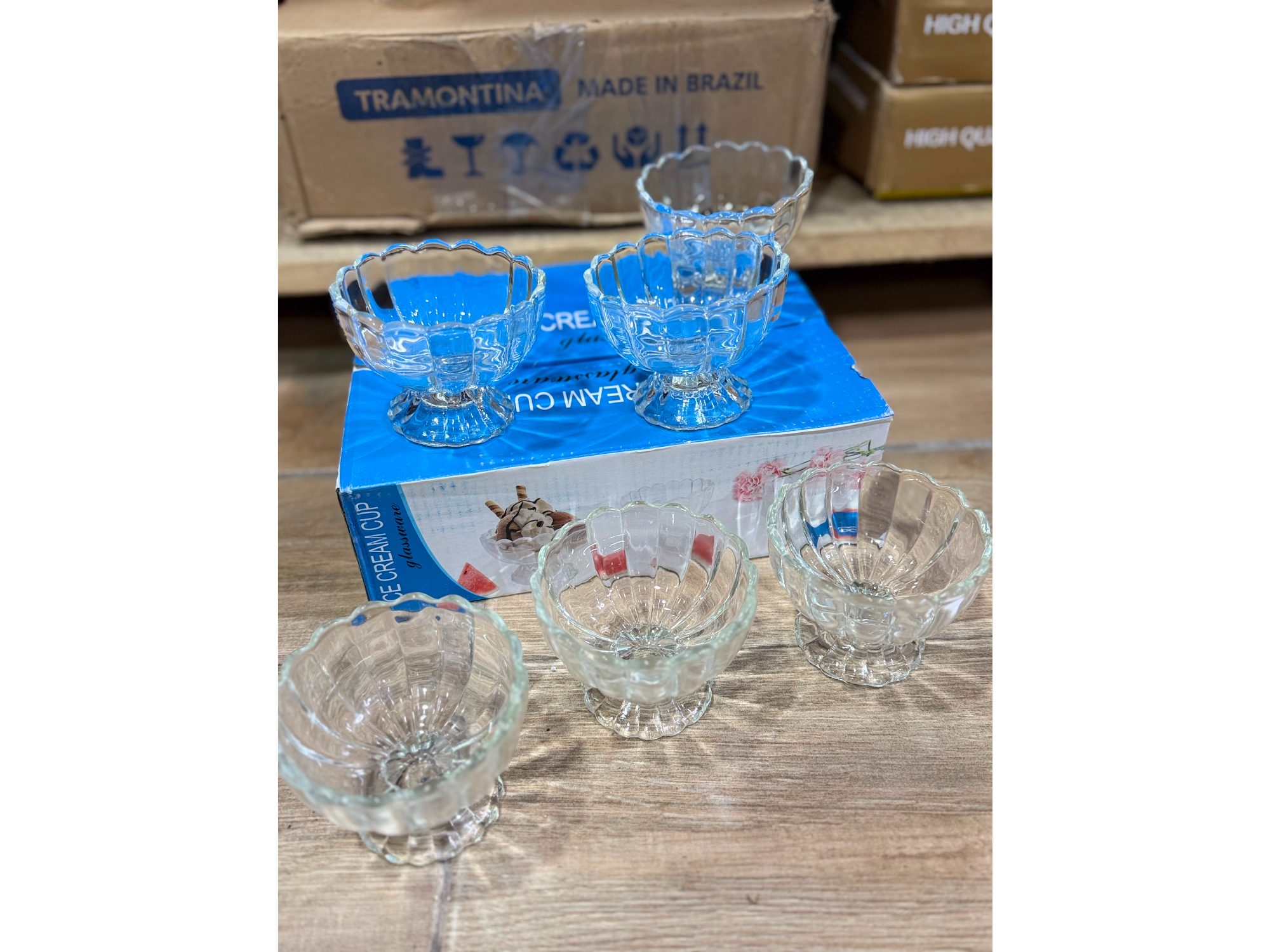 Copas de vidrio para postre