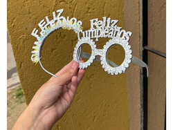Set de anteojos + vincha de feliz cumpleaños