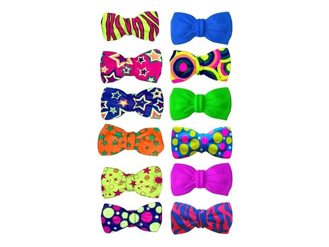 Moño plástico flúor