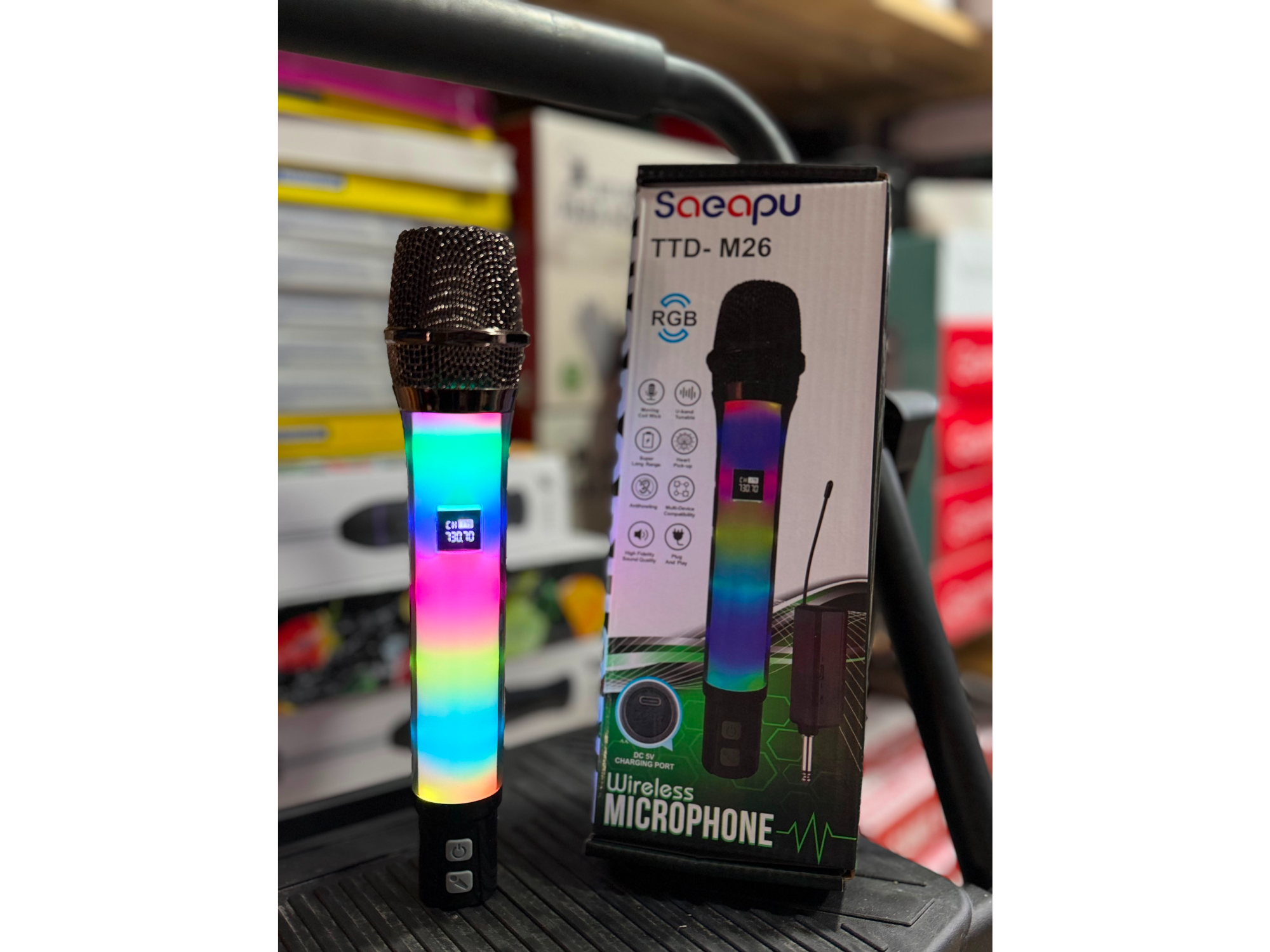 Micrófono inalámbrico RGB