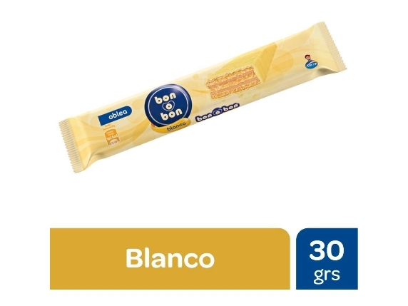 Oblea Bañada Bon o Bon blanco x 30 gr.