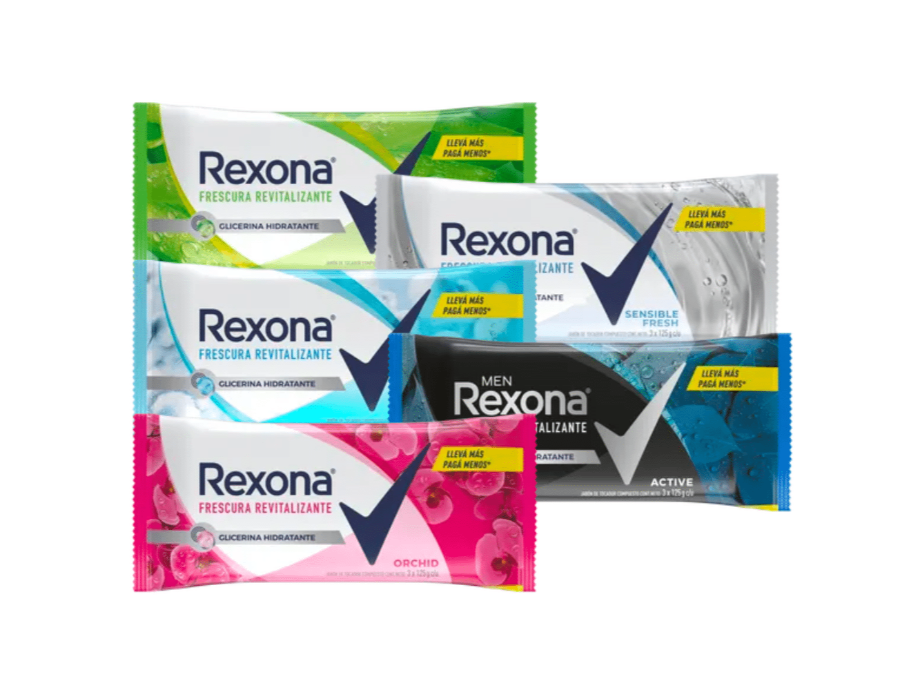 Jabón Tocador Tripack x 90 gr. Rexona