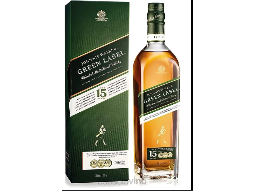 WHISKY JOHNNIE WALKER GREEN LABEL 750cc