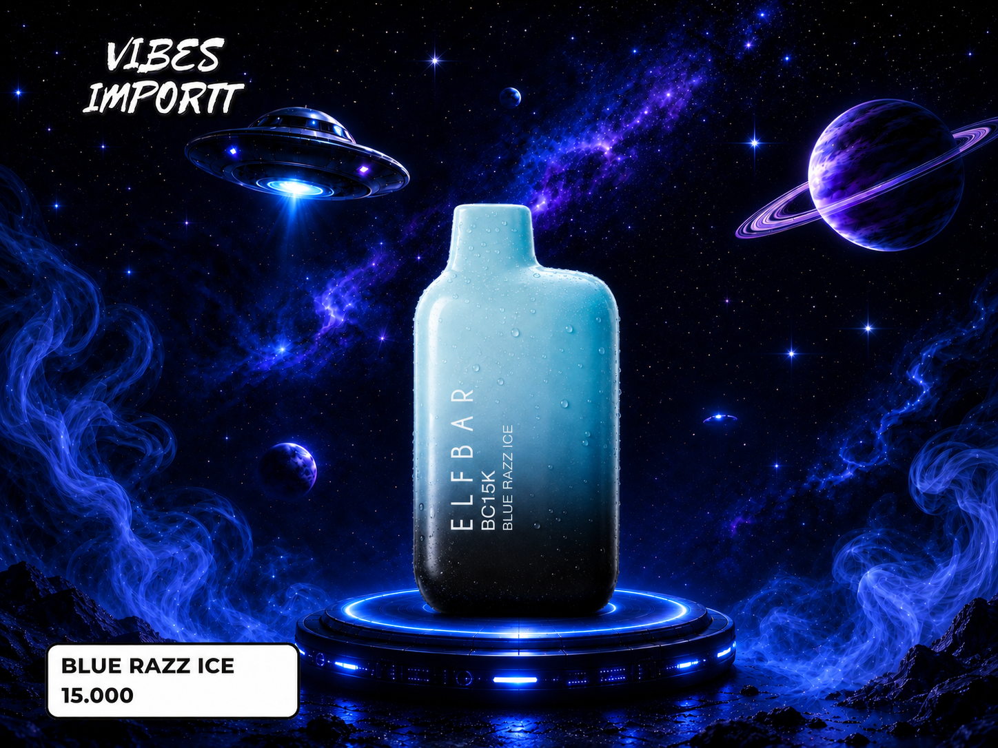 BLUE RAZZ ICE de VibesImportt