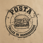Logo de POSTA Qué Rico, Taller de Hamburguesas