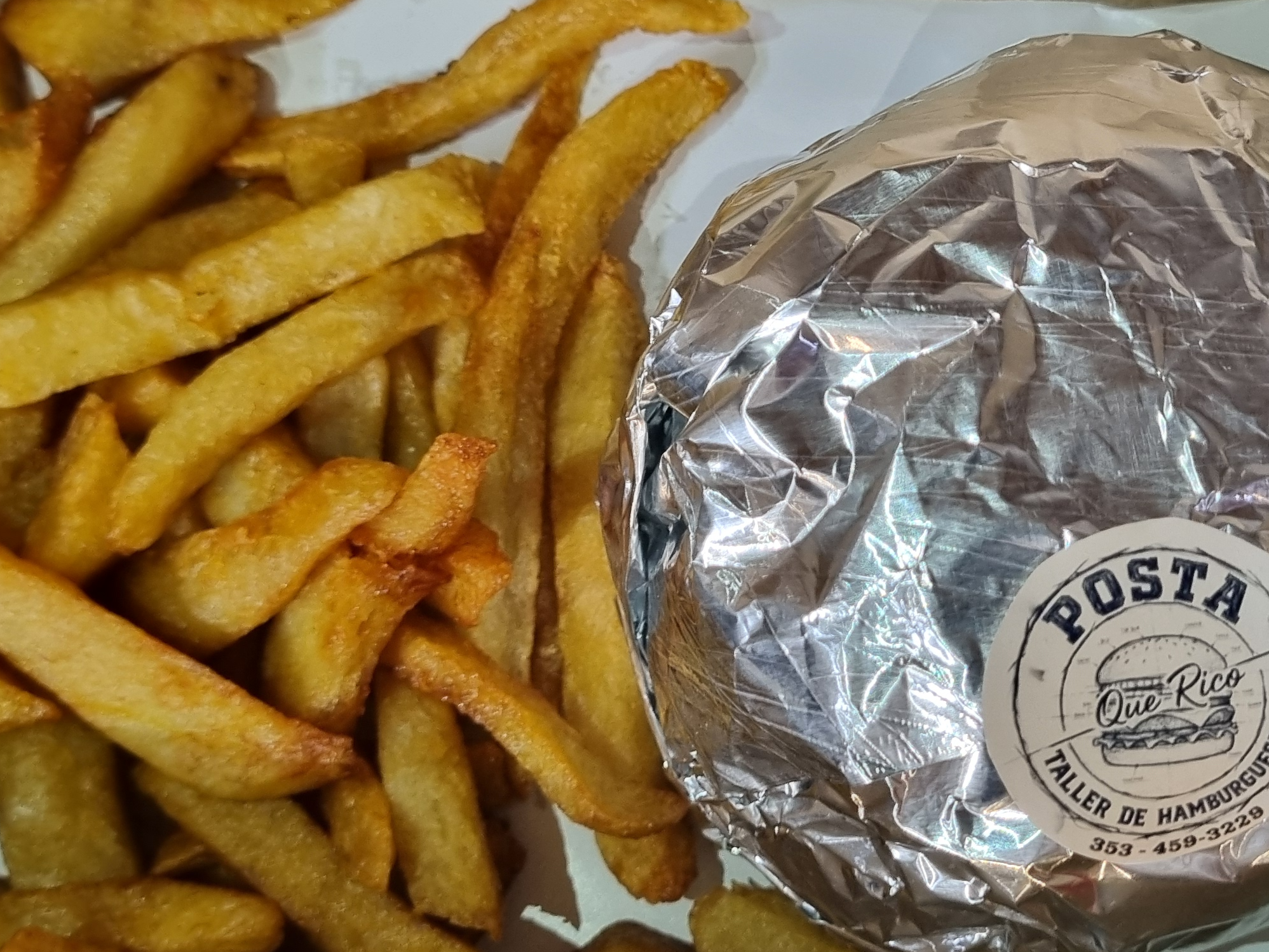 Las Papas del Taller de POSTA Qué Rico, Taller de Hamburguesas