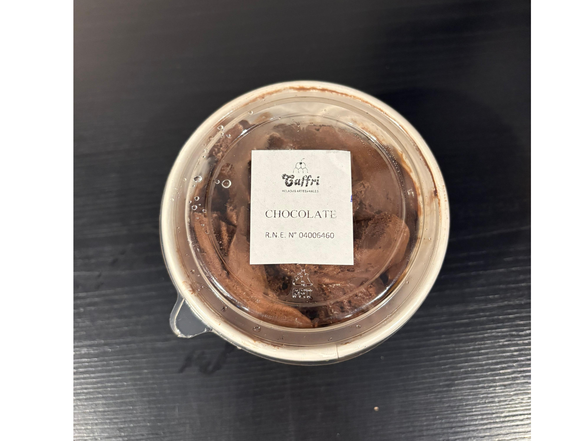 HELADO ARTESANAL CAFFRI CHOCOLATE 250 GRS