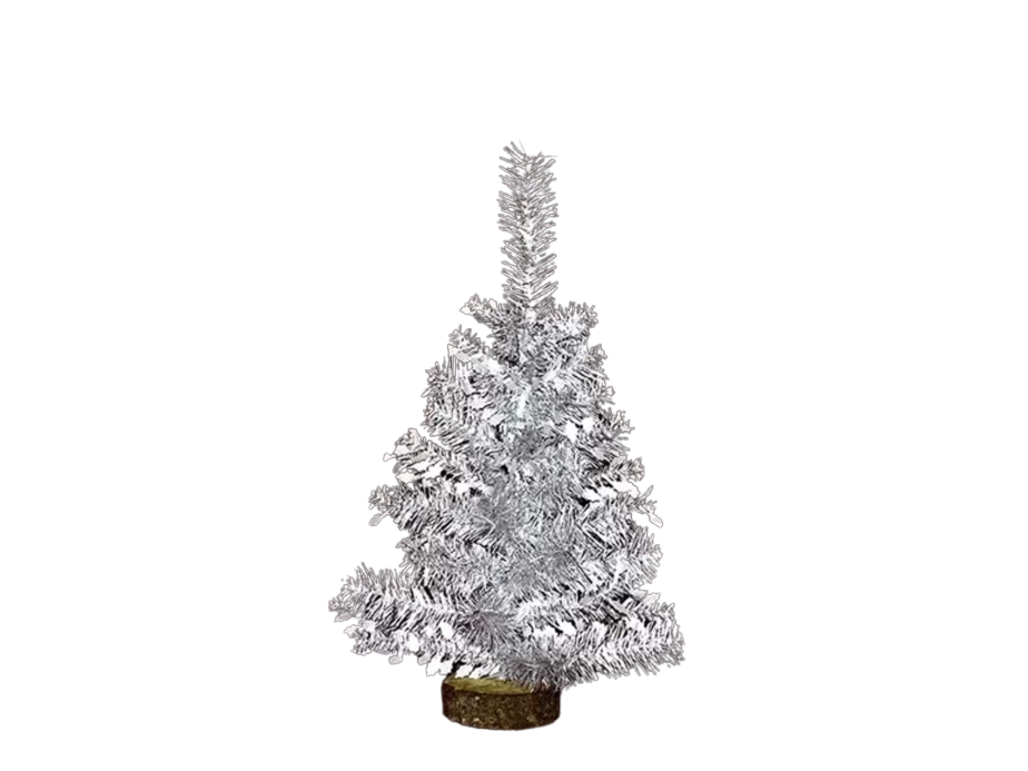 MINI PINO BLANCO Y PLATA INVERNAL XL 60 CM