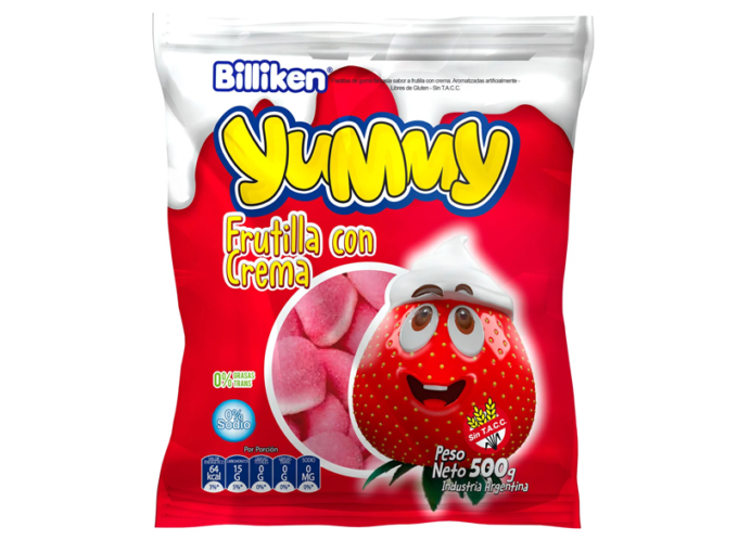 YUMMY FRUTILLA CON CREMA X 500 GRS