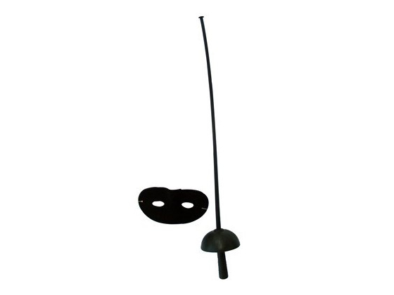 ESPADA FLORETE NEGRO C /ANTIFAZ UN