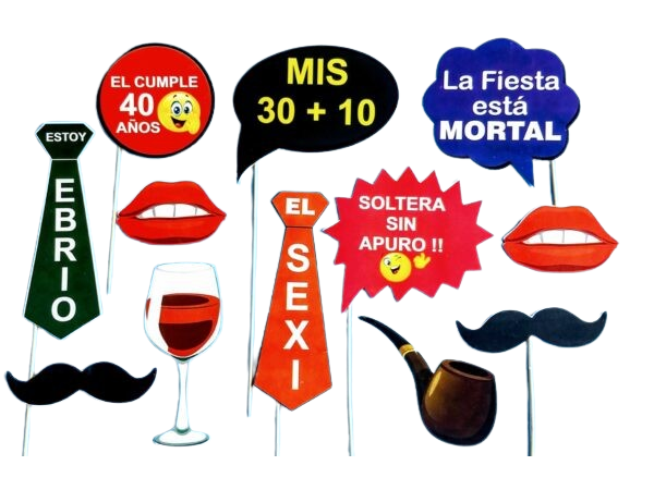 PROPS PARA FOTOS 40 AÑOS