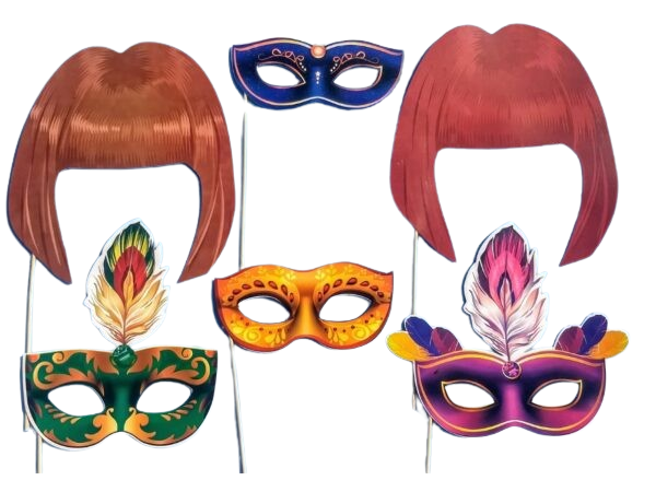PROPS PARA FOTOS PELUCAS Y ANTIFACES
