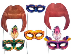 PROPS PARA FOTOS PELUCAS Y ANTIFACES