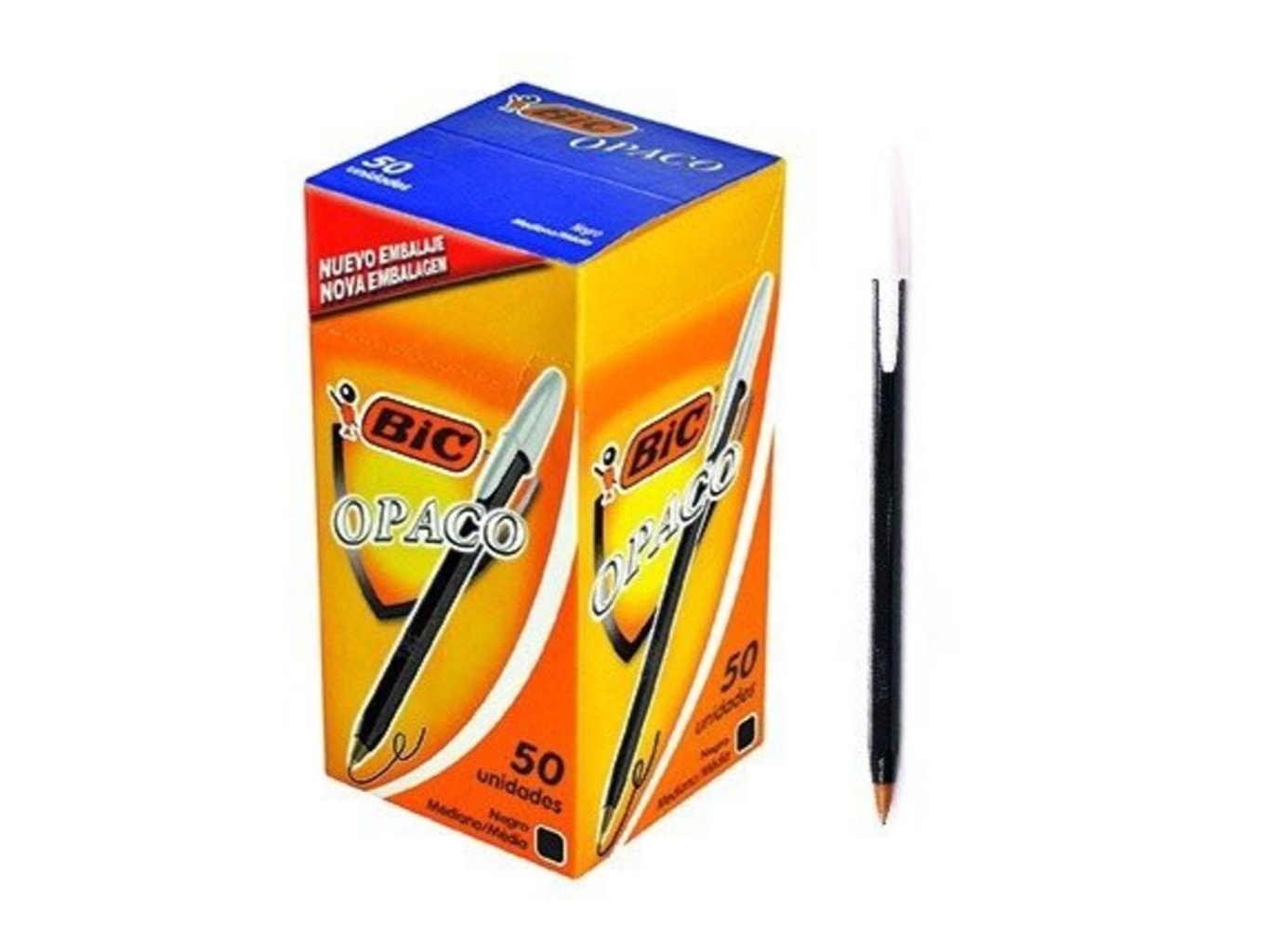 BOLIGRAFO BIC OPAO  DURA+ 1.0 NEGRA X UNIDAD