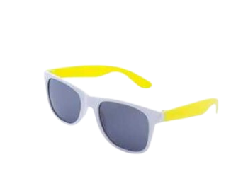 LENTES BICOLOR BLANCO/AMARILLO X UN