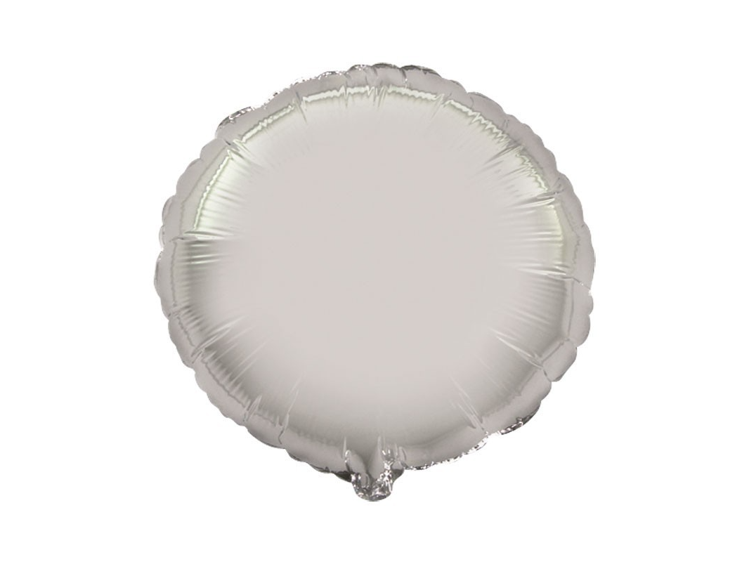 GLOBO MET REDONDO PLATEADO X UN