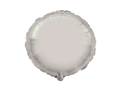 GLOBO MET REDONDO PLATEADO X UN