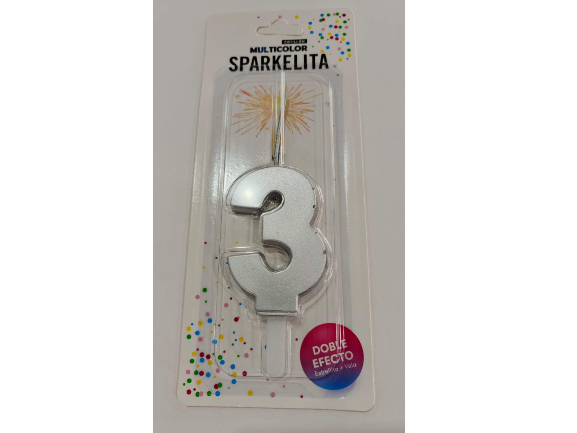 VELA/BENGALA SPRAKILITA Nº3 PLATEADA X UN