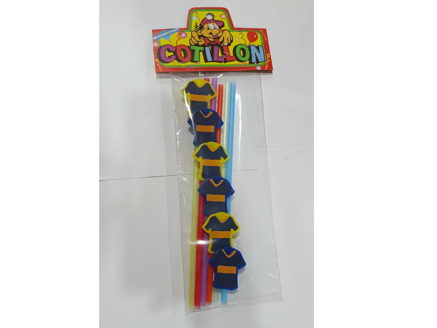 SORBETES CAMISETAS AZUL Y AMARILLO X 6 UN