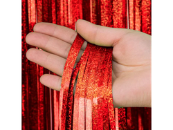 CORTINA HOLOGRAFICA ROJA 1X2