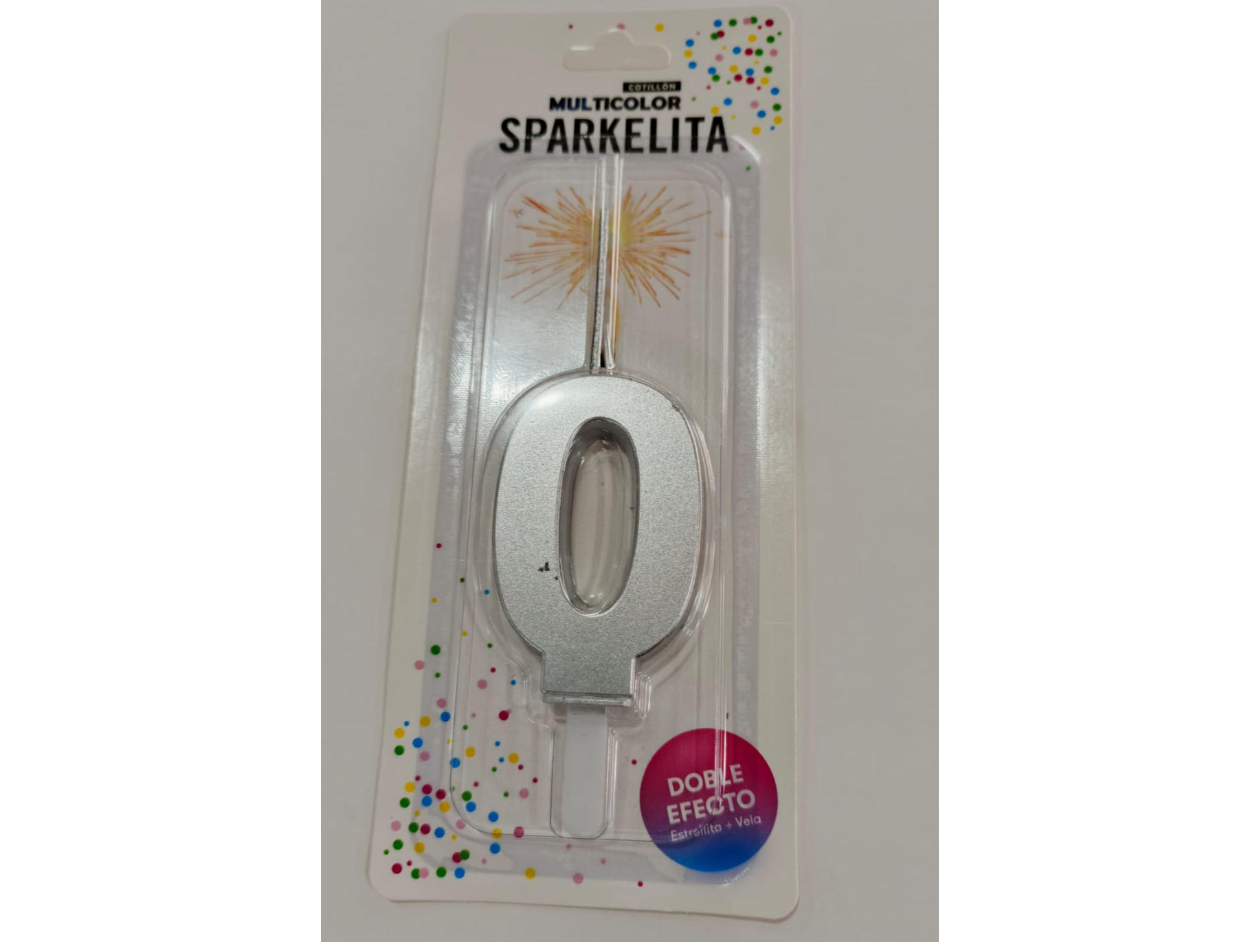 VELA/BENGALA SPARKELITA Nº 0 PLATEADO X UN