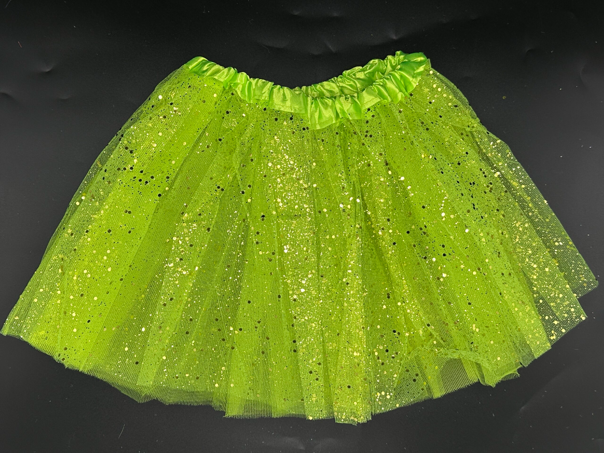 TUTU CON BRILLO VERDE MANZANA X UN