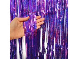 CORTINA HOLOGRAFICA VIOLETA 1X2