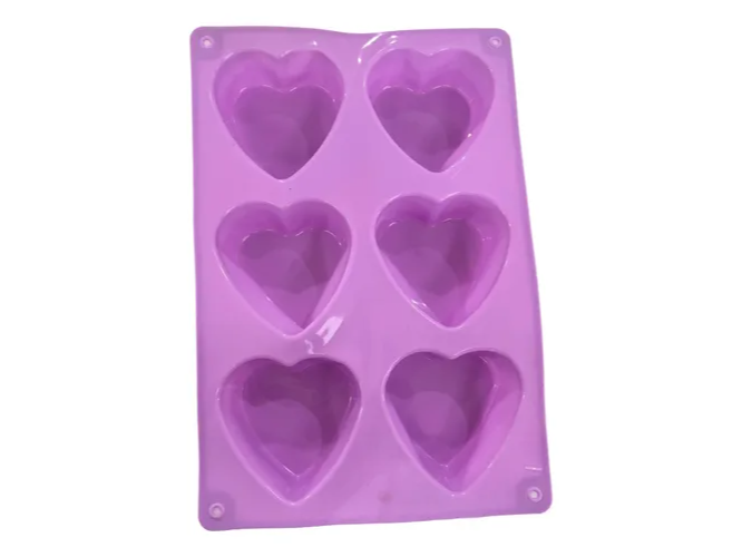 MOLDE SILICONA CORAZON CUPCAKES X UN