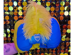 TURBANTE GIGANTE CON PLUMA BOCA X UN