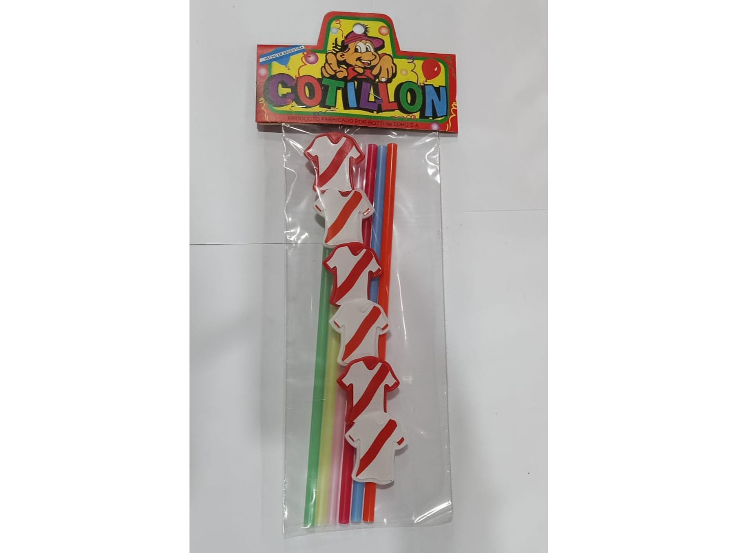 SORBETES CAMISETAS BLANCO Y ROJO X 6 UN