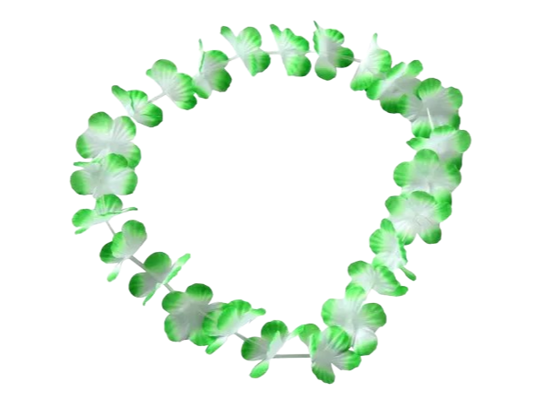 COLLAR HAWAII HULA FLORES VERDES X UN