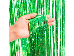 CORTINA HOLOGRAFICA VERDE 1X2