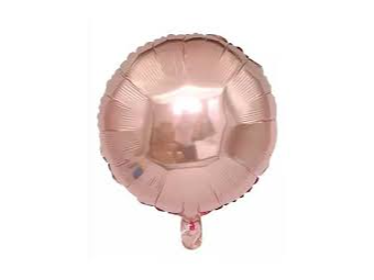 GLOBO MET REDONDO ROSA GOLD X UN