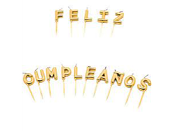VELA FRASE FELIZ CUMPLEAÑOS COLORES VARIOS