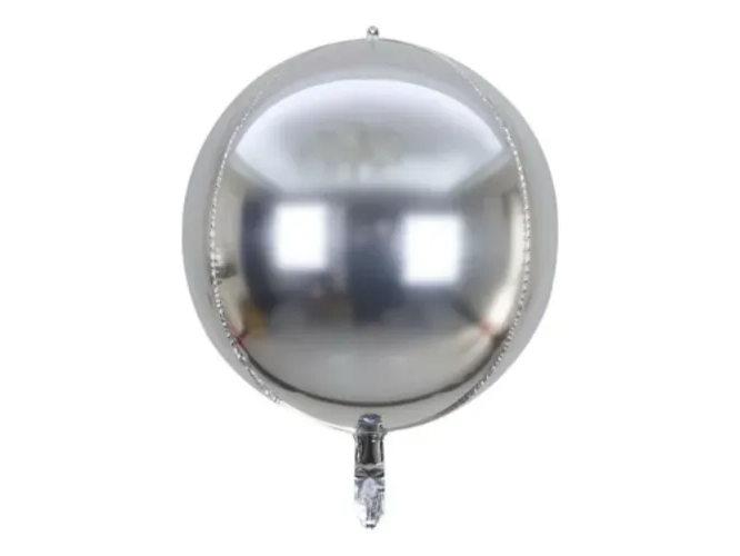 GLOBO METALIZADO ESFERA PLATEADO X UN