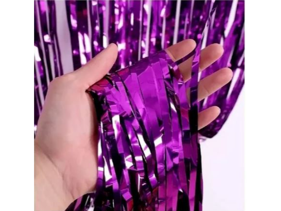 CORTINA METALIZADA VIOLETA X UN