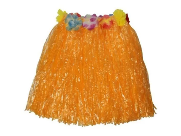 POLLERA HULA HAWAII NARANJA