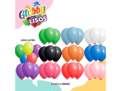 GLOBOS GLOBBY 9" X 25 UNIDADES